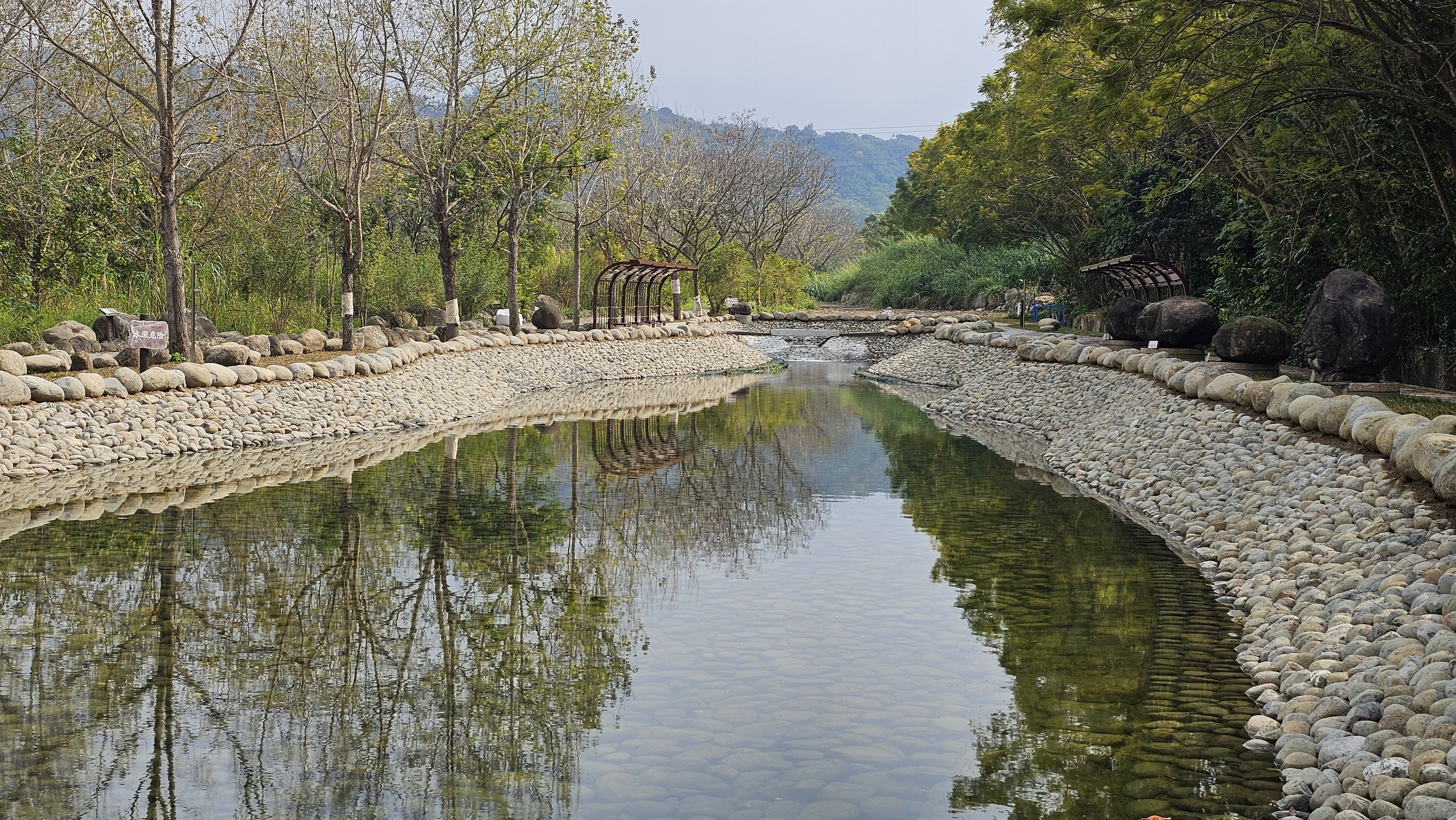 東埔蚋溪木屐寮堤防滯洪池