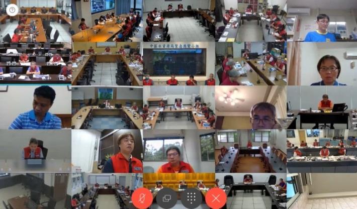 海葵颱風中心即將通過臺灣 水利署再次召開視訊會議嚴陣以待-各單位參加視訊會議7_0_圖示