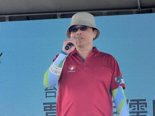 2水利署攜手台積電舉辧濁水溪植樹活動改善揚塵-台積電經理賈儒慶致詞