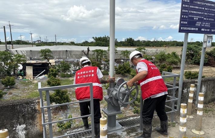 7楊柳颱風來勢洶洶 經濟部長指示做好防汛整備-曾文溪水門啟閉正常