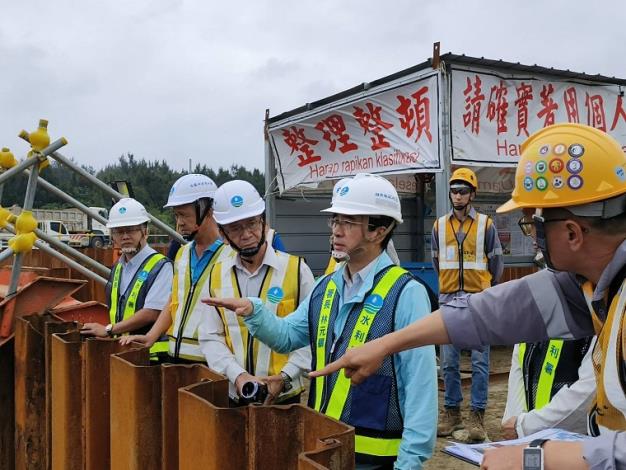 4水利署︰第一線掌握台中及新竹水資源建設進度　要求如期如質完工 確保供水安全-視察新竹海水淡化廠工程施工情形