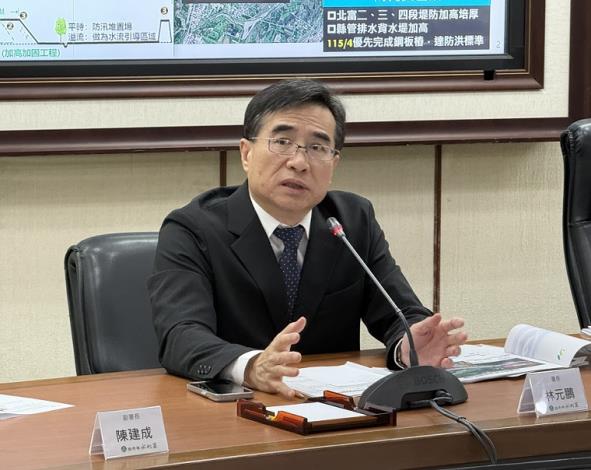 6經濟部加速推動馬太鞍復建及產業復原記者會—水利署林元鵬說明加速推動馬太鞍復建及產業復情形