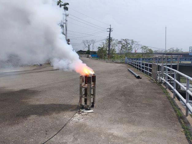 2.環境水氣仍多，水利署持續於中南部水庫施作人工增雨-仁義潭水庫