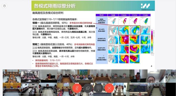 4.巴威颱風形成 水利署召開視訊會議，請各分署積極整備