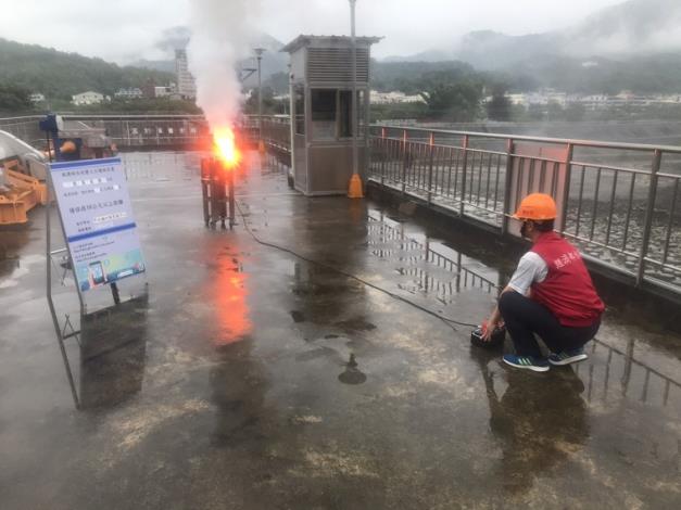 水利署今（9）日於甲仙堰進行人工增雨作業。_圖示