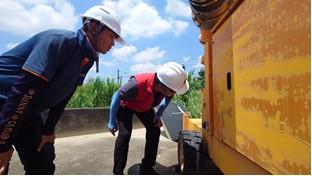 移動式抽水機試運轉