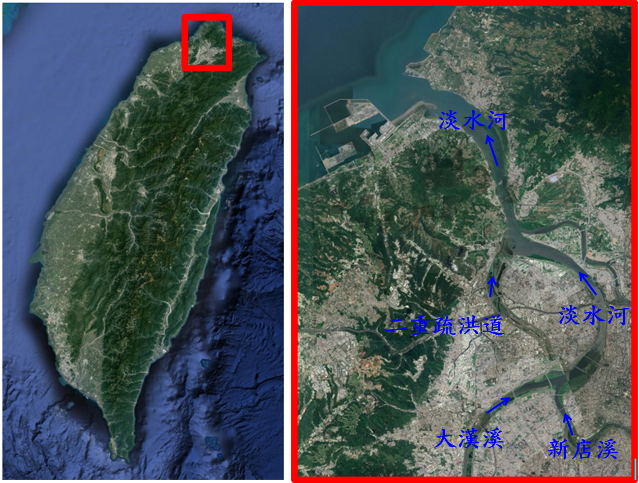 圖1 河道地形現場全景 圖1 河道地形現場全景