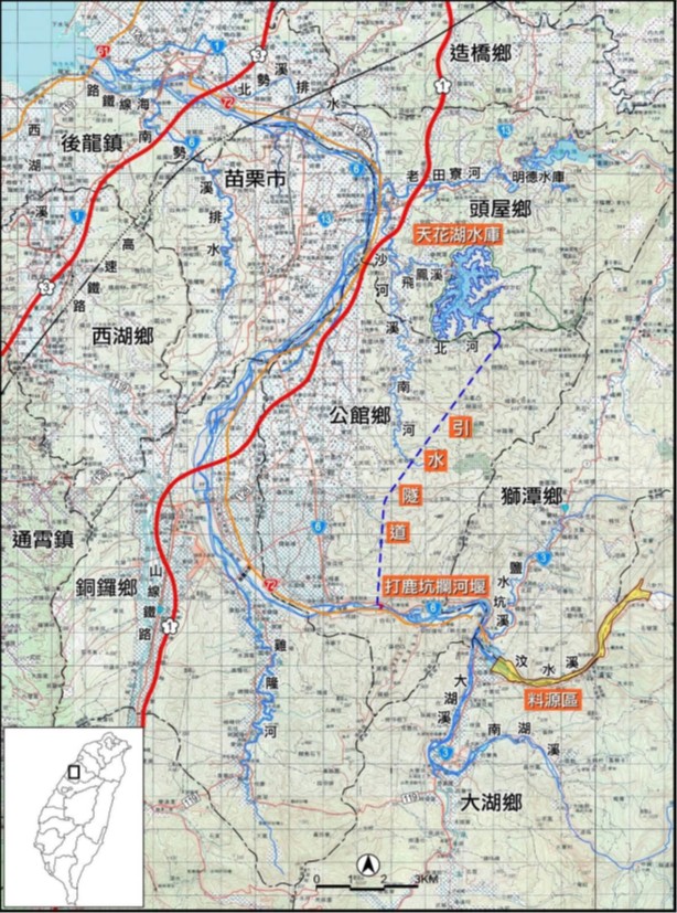 圖2 天花湖水庫計畫位置圖