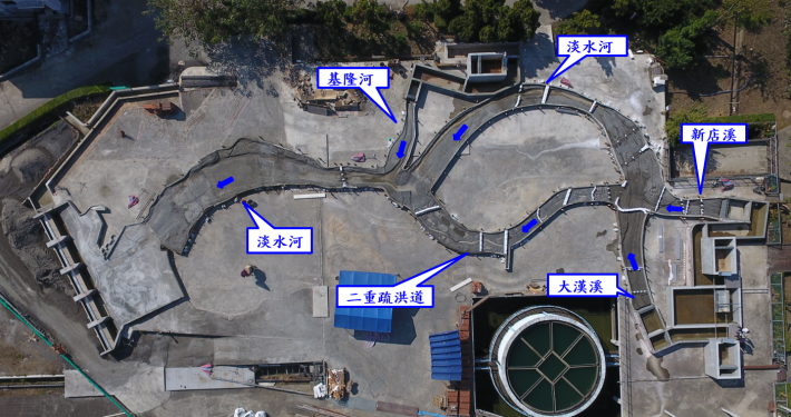 圖2 淡水河二重疏洪道模型全景