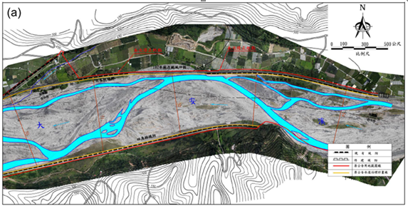 圖3 蘇力颱風大安溪白布帆堤防毀損修復範圍位置