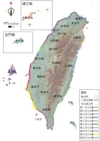 圖5 各河川分署所轄一般性海堤