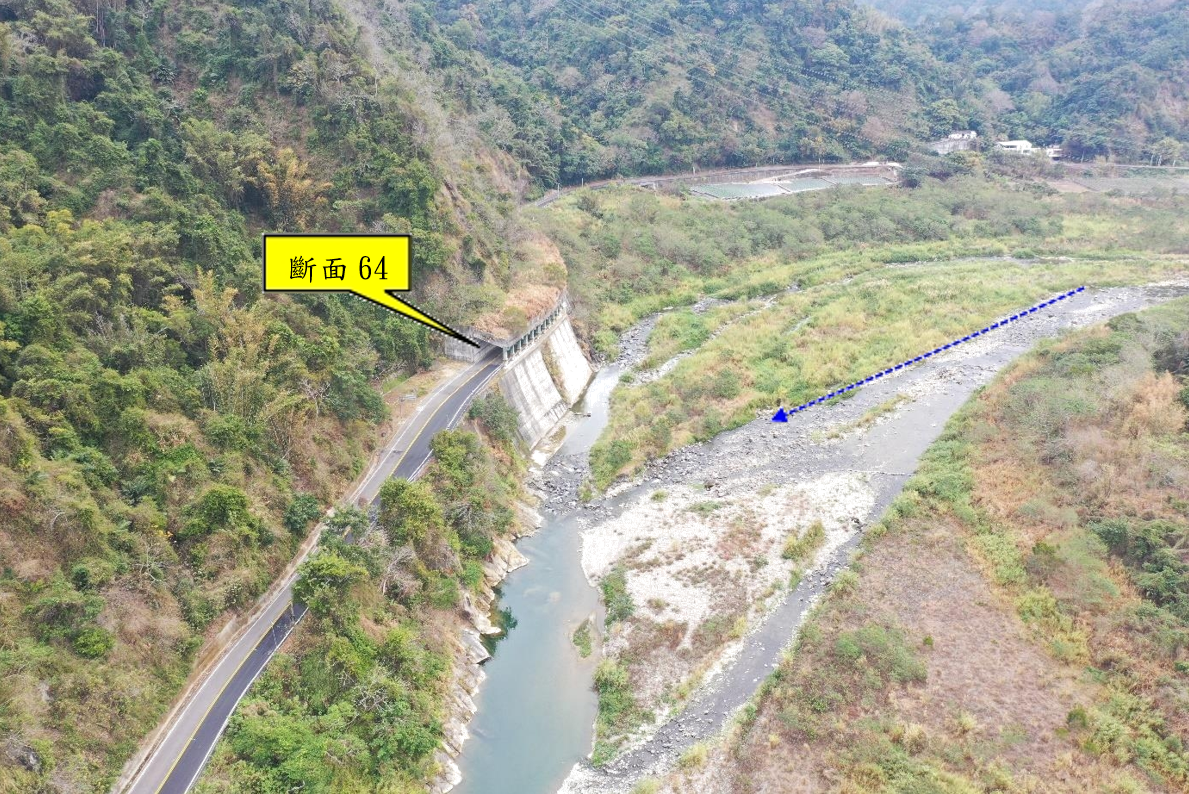 後龍溪桂竹林護岸下游河段空拍鳥瞰圖(民國115年1月空拍)
