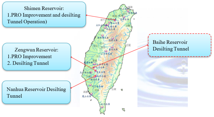Fig. 1 The Implement of Reservoirs Desilting Tunnel Project in Taiwa