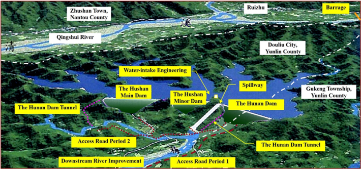 Fig. 3 Location map of the Hushan Reservoir Project