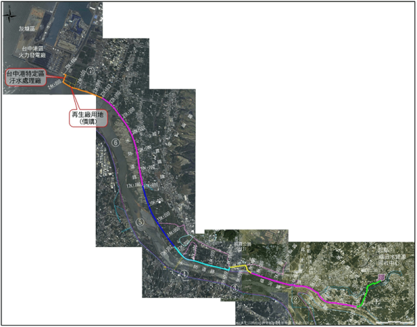 Fig. 2 The suggests water delivery route ma