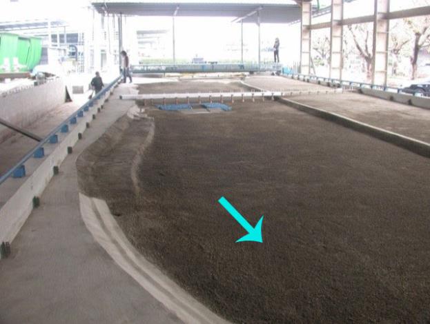 Figure.3 The physical model of the Dajia River in the region between Old Railway Bridge and the bridge of National Highway No.1 after test