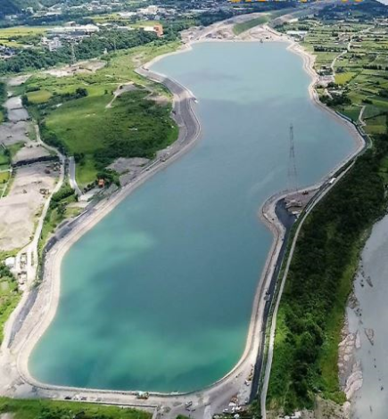 Figure.2 Aerial view of the completed Zhongzhuang Artificial Lake