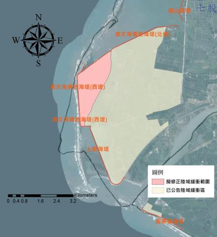 Fig. 1  Expected substantial reduction in the designated buffer zone after revising the manual’s delineation method for storm-surge overtoppinginundation potential