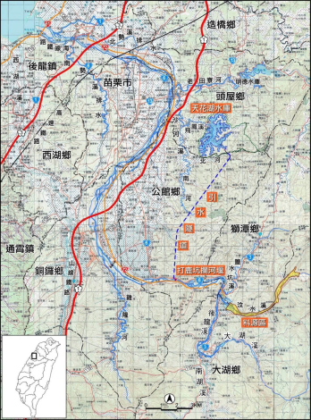 Fig. 1 Location of Tien Hwa Hu Reservoir