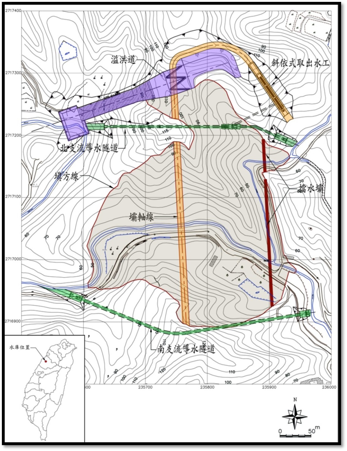 Layout of Dam Works