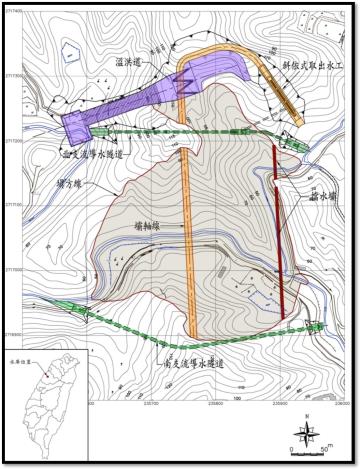 Fig. 2 Layout of Dam Works