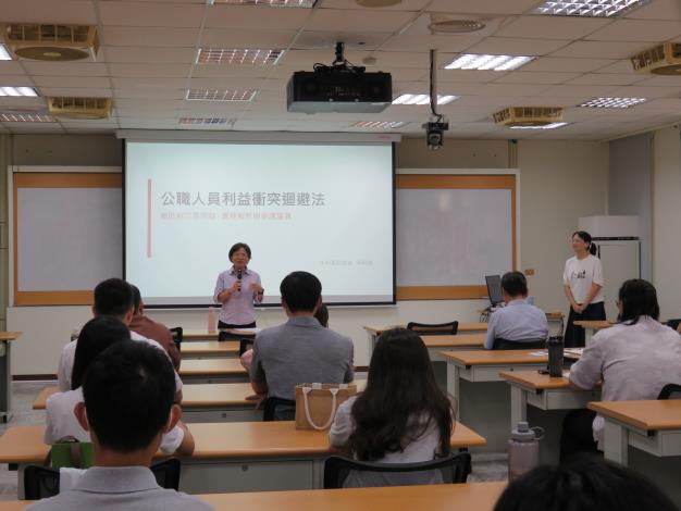 Photo 1. The Branch Director presiding over the integrity-themed lecture