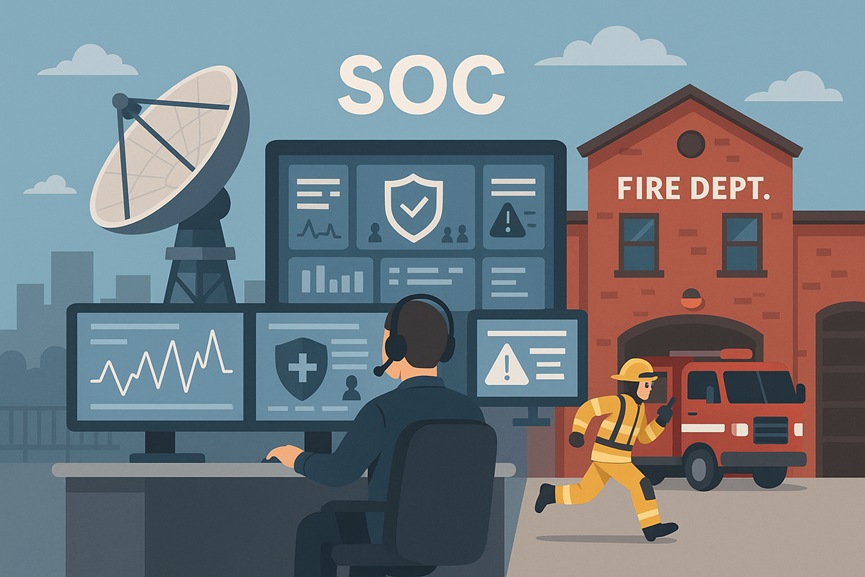 SOC系統示意圖(AI生成)