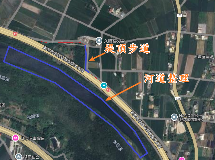 後龍溪二張犁堤防構造物維修改善工程簡介