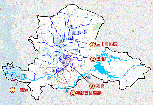 逕流分擔目標區位分布圖_圖示