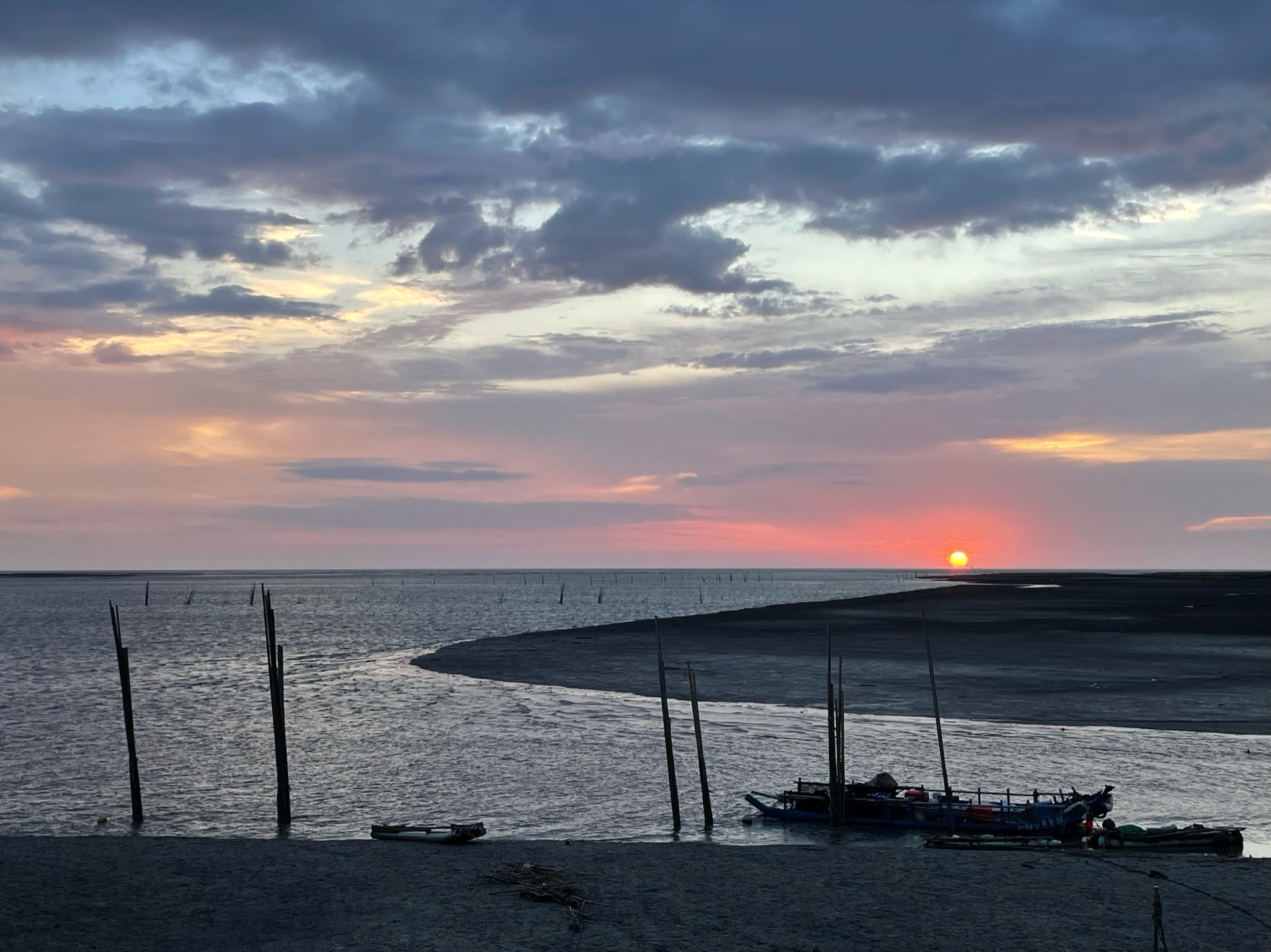 麗水漁港（大肚溪出海口）夕陽