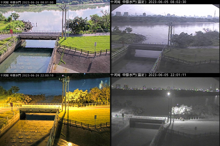 圖5 中原水門監視站攝影機畫質與夜視改善成果_圖示