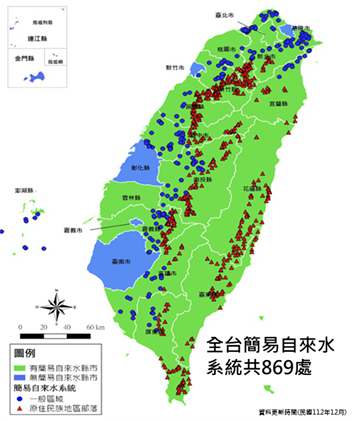 圖1、全臺簡易自來水系統_圖示_圖示