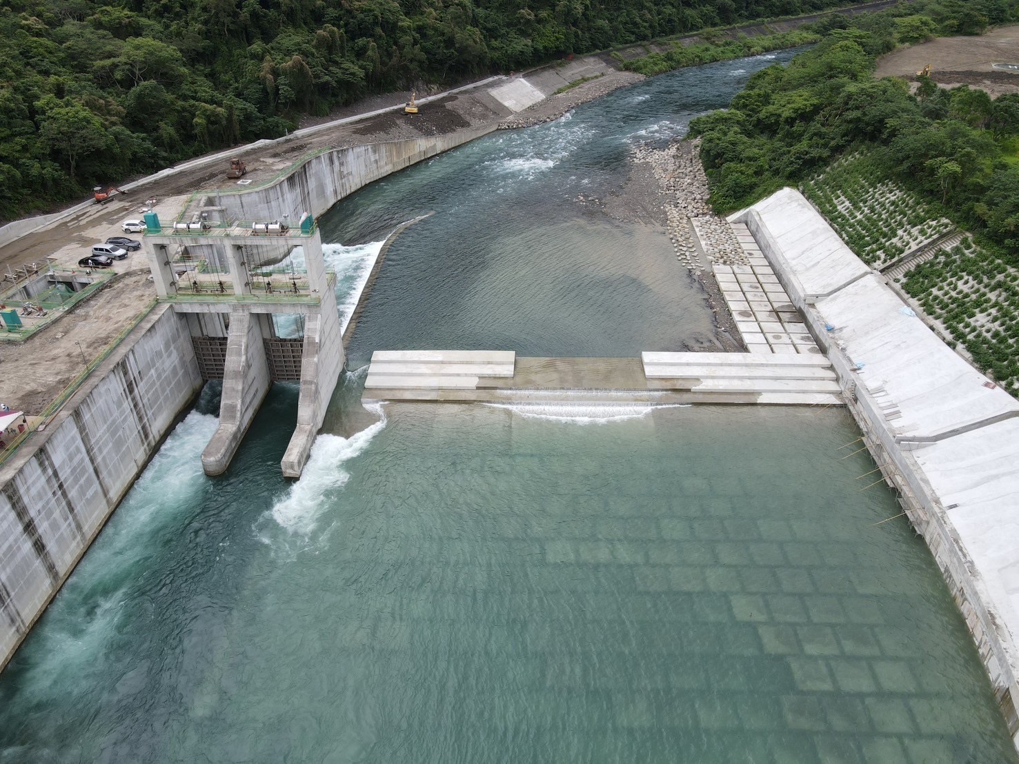 2-翡翠原水管取水口試運轉空拍照