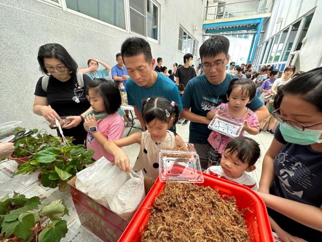 學員們體驗操作植物扦插繁殖的過程，並帶回家學習植物照顧，活動也進入尾聲_圖示