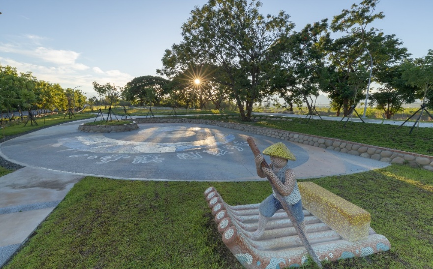 圖一、八掌溪湖內堤段整體環境營造工程廣場造景