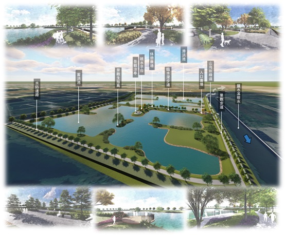 鹽水溪排水5號滯洪池意象圖
