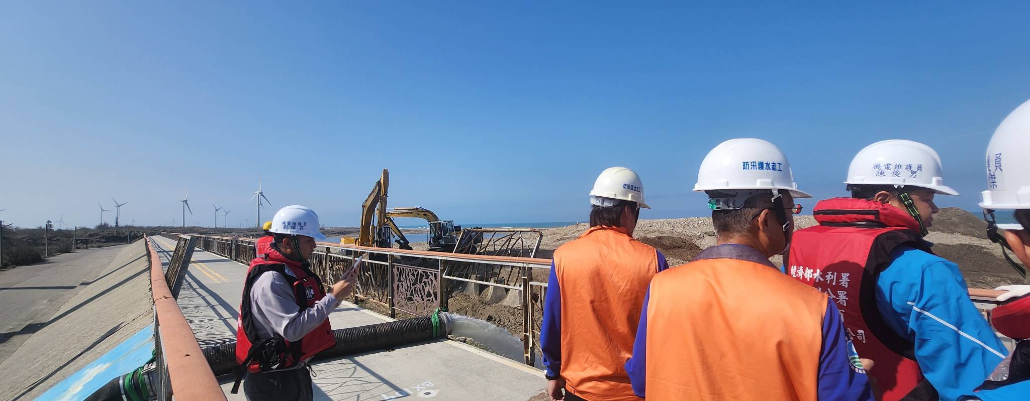 防汛志工參與實兵防汛演練