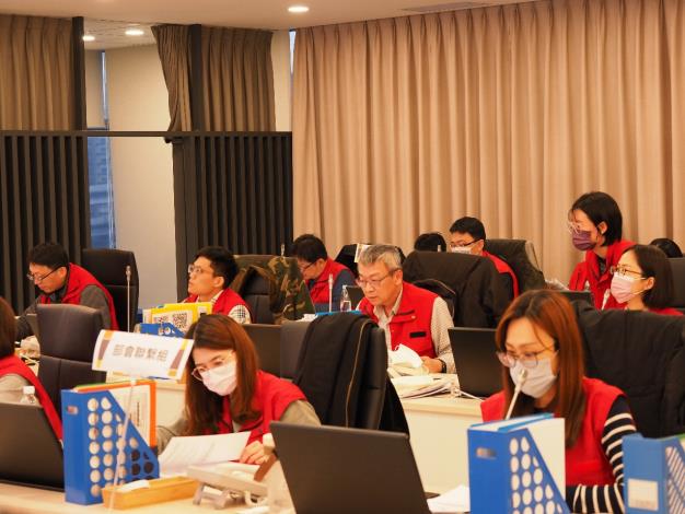 圖2 水災中央應變中心演練現況