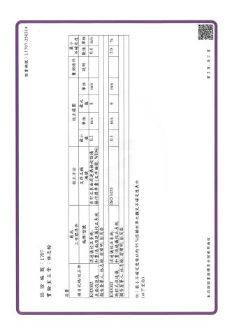 2-實驗室認證中文證書第二頁