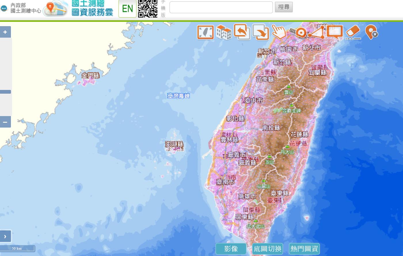 國土測繪雲系統操作畫面1