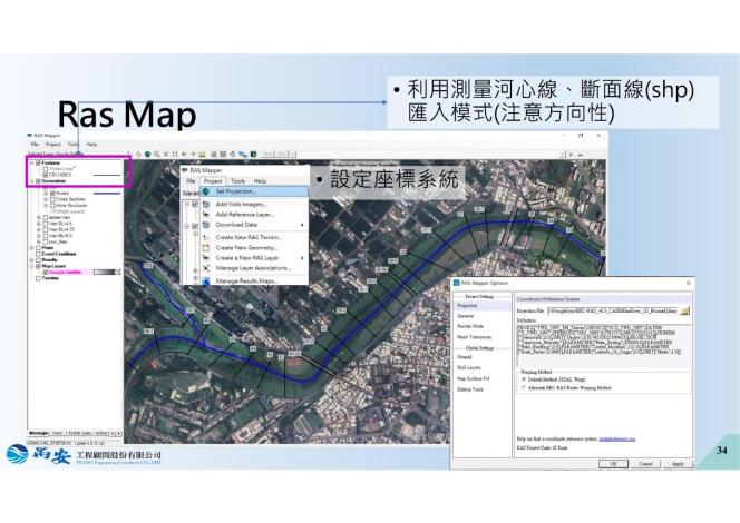 以Mapper模組檢視宜蘭河水理分析模型