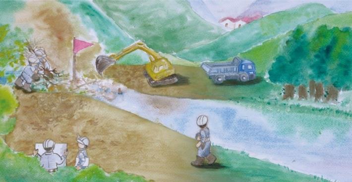 特富野、達邦部落土砂防災監測巡守插畫
