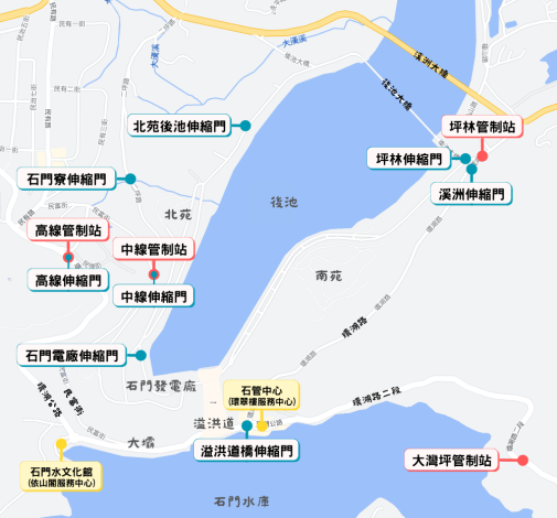 管制站及伸縮門位置圖