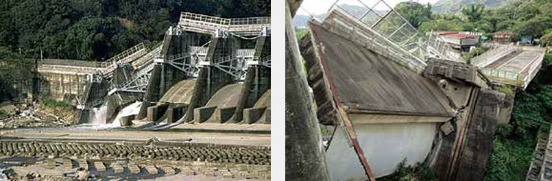 石岡壩遭受921地震毀損實況照片_pic