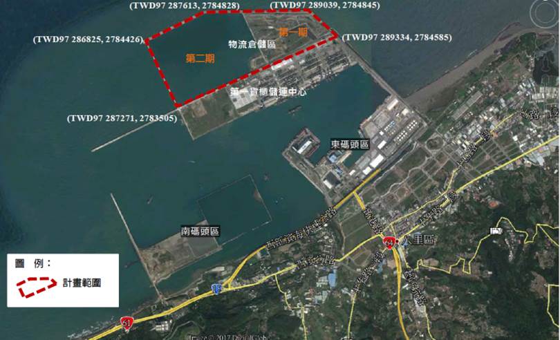 台北港填海造陸範圍