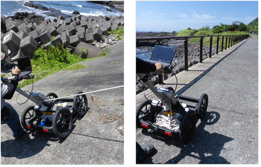 橋板湖海堤透地雷達檢測照片