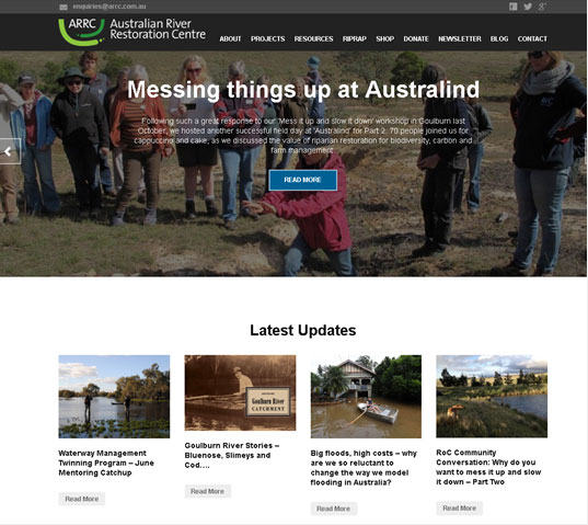 澳洲河川復育中心網站