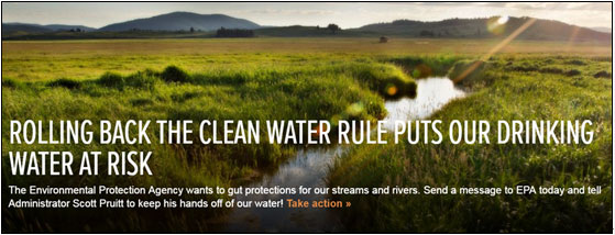 圖7、網站首頁顯著區規劃一個活動訊息專區，用以積極推動河流保護行動