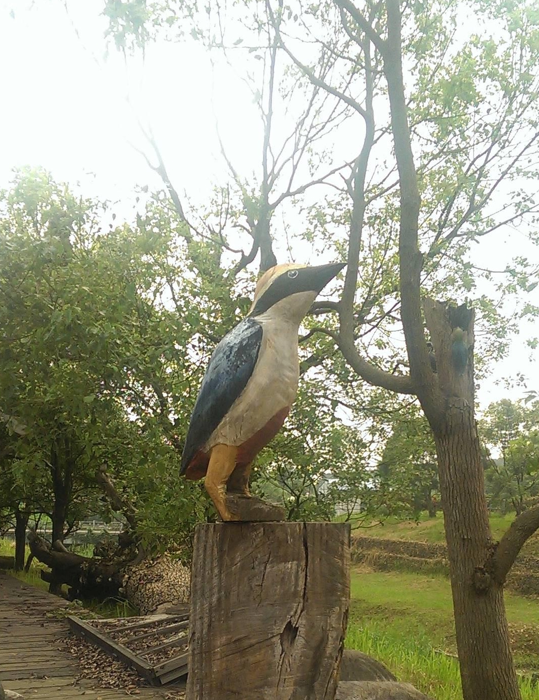 園區內的五色鳥雕像