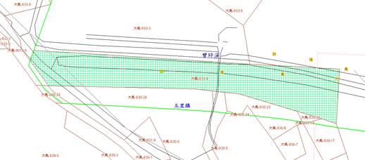 圖2、大禹段833-4地號位於區域內之示意圖